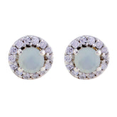 Skylar Aqua Stud Earrings for Elegant Everyday Wear Aqua Chalcedony Green Stud