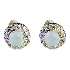 Skylar Aqua Stud Earrings for Elegant Everyday Wear