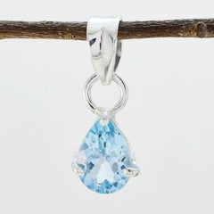 Skylar Blue Pendant - Elegant Teardrop Gemstone Jewelry