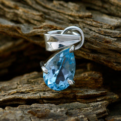Skylar Blue Pendant - Elegant Teardrop Gemstone Jewelry