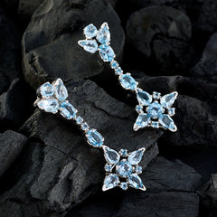 Skylar Blue Stud Earrings for Everyday Glam