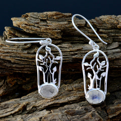 Skylar White Earrings - Elegant Silver Leaf Design