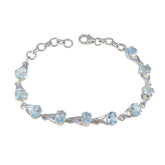 Bella Slim Blue Links Bracelet Gift for Every Occasion Blue Topaz Blue