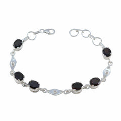 Nella Glam Slim Brown Links Bracelet Smoky Quartz Brown
