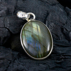 Sofia Grey Pendant - Elegant Labrodite Jewelry