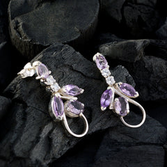 Sofia Purple Stud Earrings for Glam Everyday Wear
