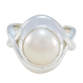 Sofia Glamorous White Solitaire Ring Pearl White