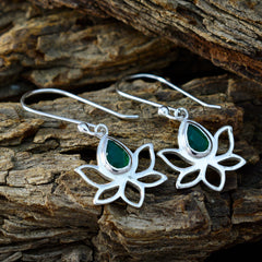 Patricia Solitaire Dangle Earrings Online - Green Lotus