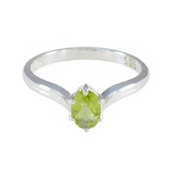 Ananya Abstract Green Solitaire Ring Peridot Green