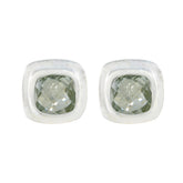 Victoria Green Solitaire Stud Earrings for Everyday Glam Green Amethyst Green Stud