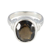 Aisha Traditional Brown Solitaire Ring Smoky Quartz Brown