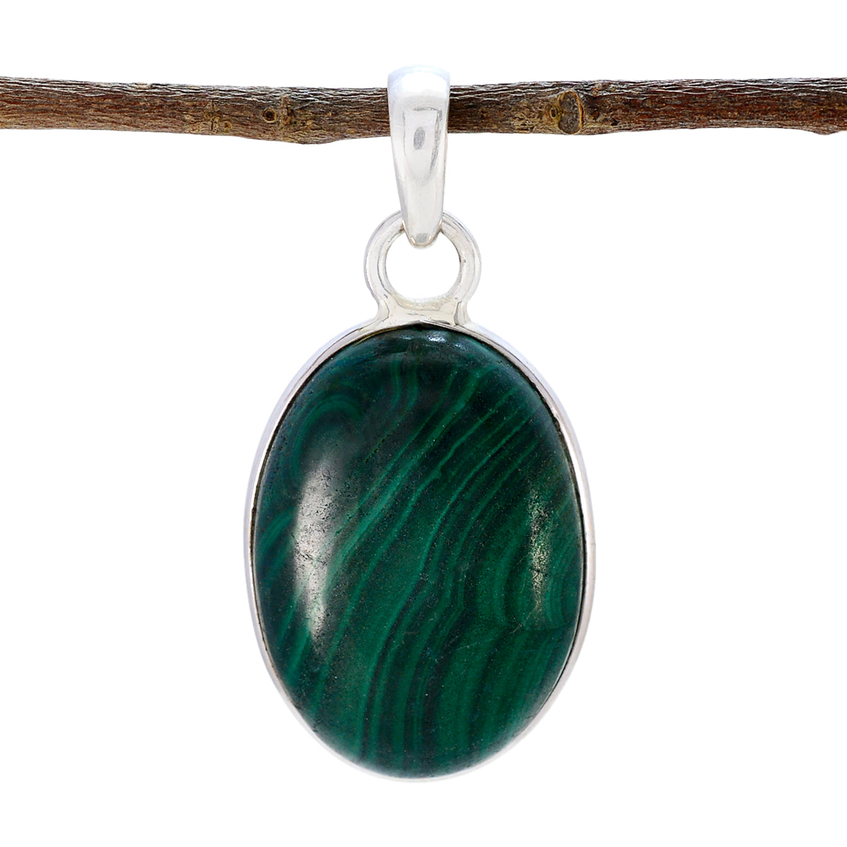 Sophia Green Featherlight Pendant - Elegant Gemstone Jewelry Malachite Green Green