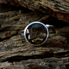 Anna Sophisticated Brown Solitaire Ring