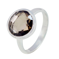 Anna Sophisticated Brown Solitaire Ring