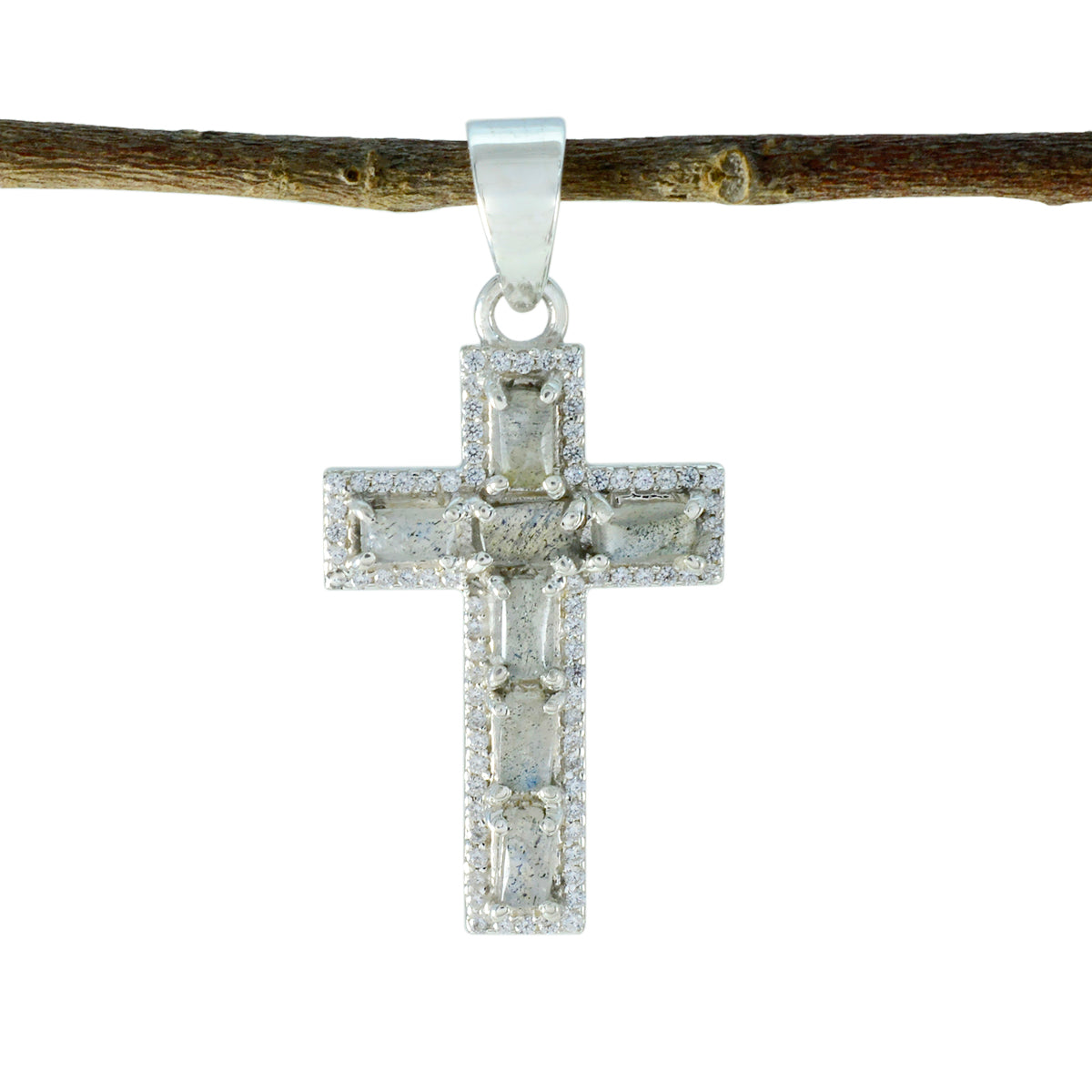 Zoe Sophisticated Grey Pendant for Elegant Style Labradorite Grey Grey