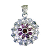 Penelope Sophisticated Statement Pendant for Glam Style Garnet Red Red