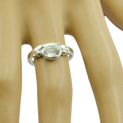 Ha-eun Sophisticated White Solitaire Ring