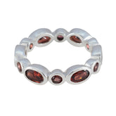 Zoey Stackable Red Gemstone Ring for Everyday Glam Garnet Red