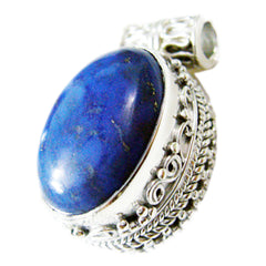 Zoey Statement Blue Pendant for Effortless Glam Lapis Lazuli Blue Blue