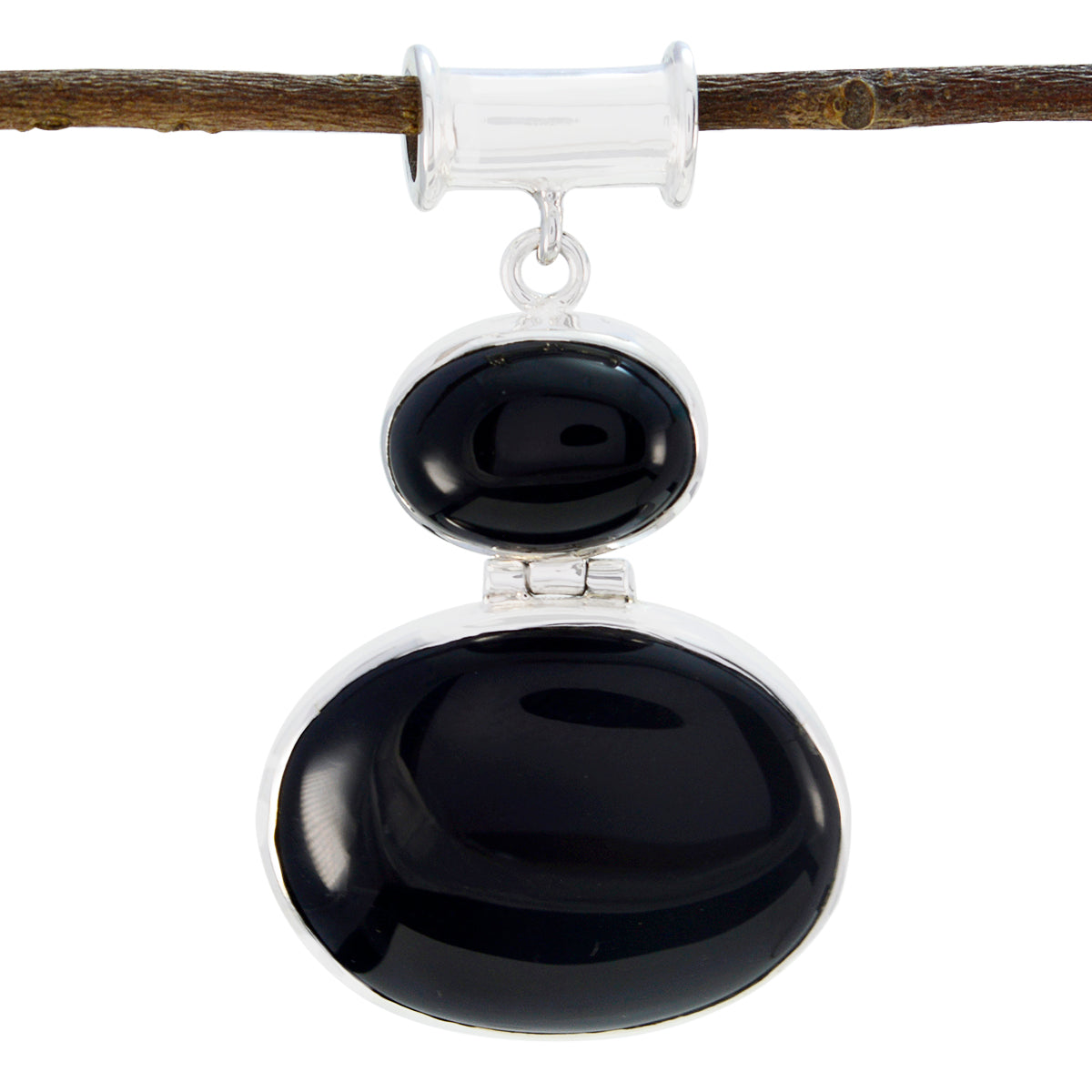 Josephine Bold Black Pendant - Statement Jewelry India Black Onyx Black Black