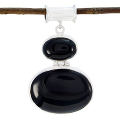 Josephine Bold Black Pendant - Statement Jewelry India Black Onyx Black Black