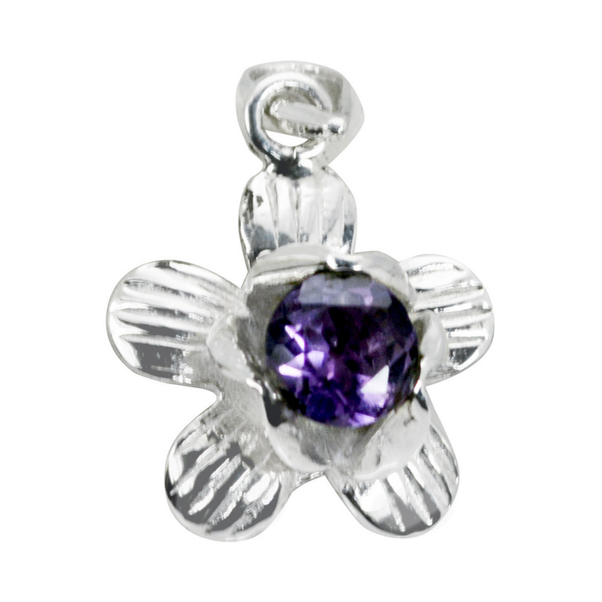 Elena Flower Statement Pendant for Gifting Amethyst Purple Purple