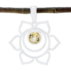 Hannah Statement Pendant for Women - Gemstone Design Citrine Yellow Yellow