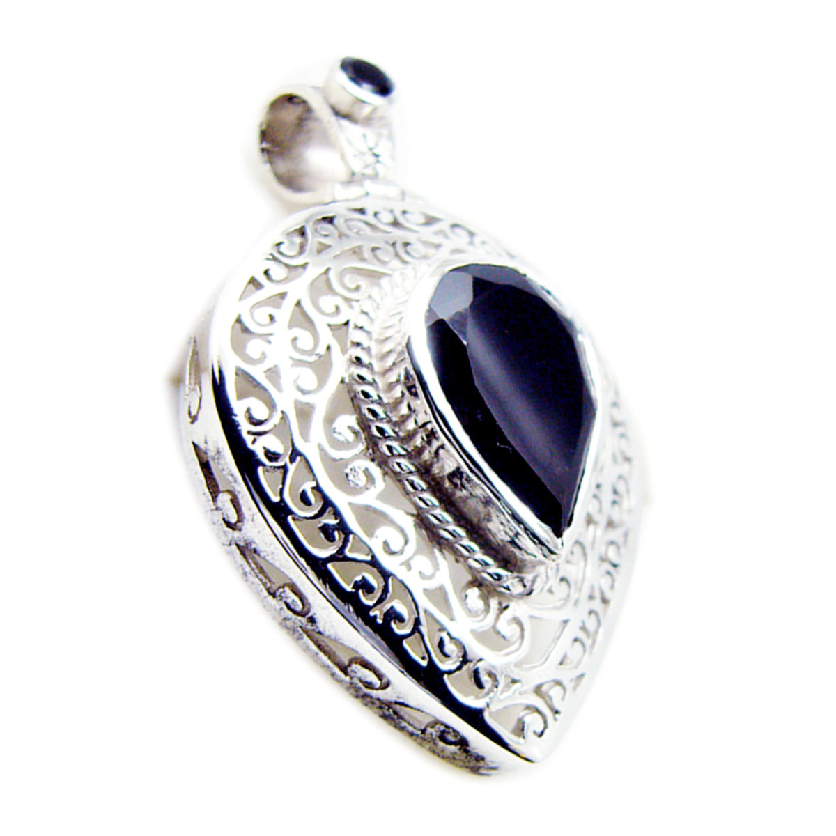 Bruna Statement Pendant for Women - Elegant Gemstone Design Black Onyx Black Black