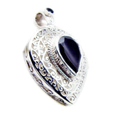 Bruna Statement Pendant for Women - Elegant Gemstone Design Black Onyx Black Black