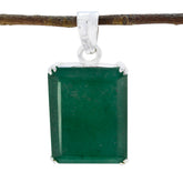 Giulia Statement Pendant Jewelry in Green Gemstone Indian Emerald Green Green
