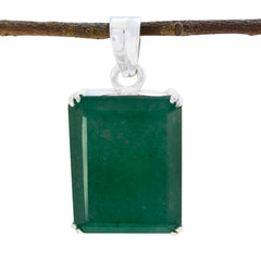 Giulia Statement Pendant Jewelry in Green Gemstone Indian Emerald Green Green