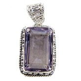 Luna Statement Pendant Jewelry with Elegant Purple Stone Amethyst Purple Purple