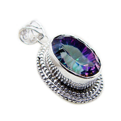 Abigail Statement Pendant Necklace with Colorful Gemstone