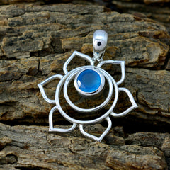 Greta Blue Rope-Wire Delicate Pendant