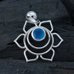 Greta Blue Rope-Wire Delicate Pendant