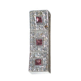 Stella Red Heart Pendant with Sparkling Gemstones Garnet Red Red