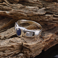 Amanda Multicolor Trilogy Gemstone Ring in Silver