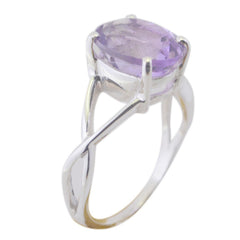 Naomi Purple Solitaire Ring with Oval Gemstone
