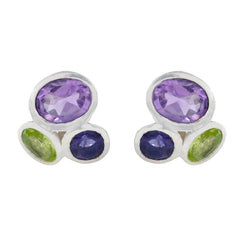 Mila Multicolor Stud Earrings for Everyday Glam Multi multicolor Stud
