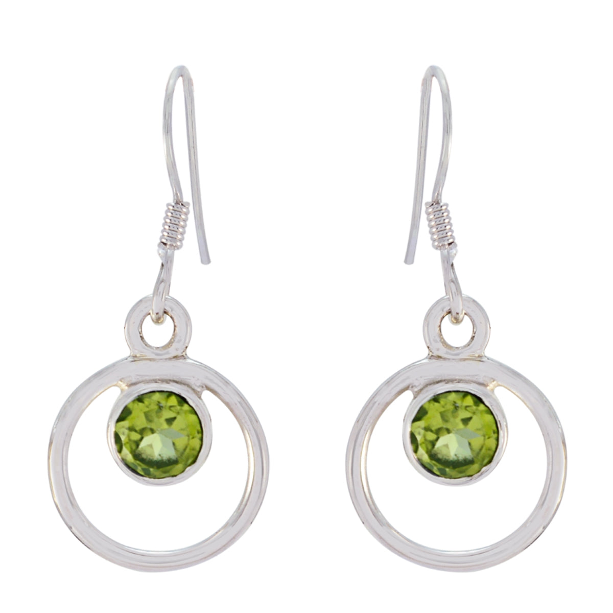 Teresa Green Dangle Earrings with Elegant Design Peridot Green Dangle