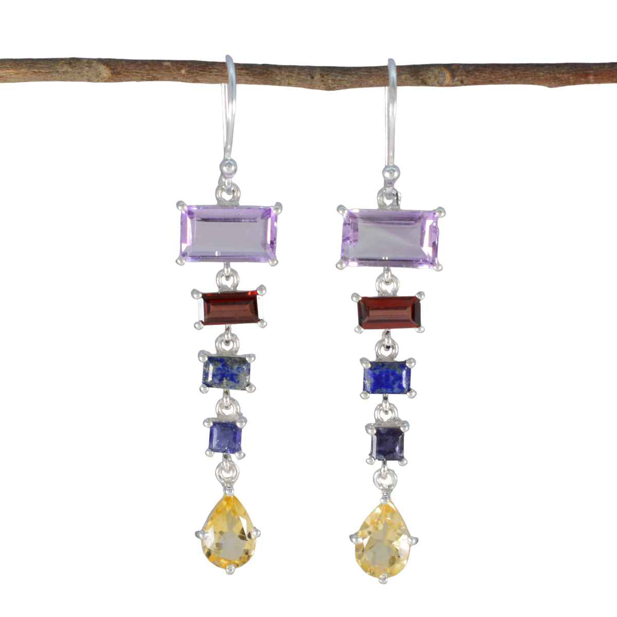 Tereza Multicolor Earrings Online - Stunning Gemstone Design Multi multicolor Dangle