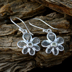 Jiwoo Thin Dangle Earrings for Women - Floral Design