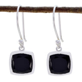 Riley Thin Solitaire Earrings Online for Everyday Glam Black Onyx Black Dangle