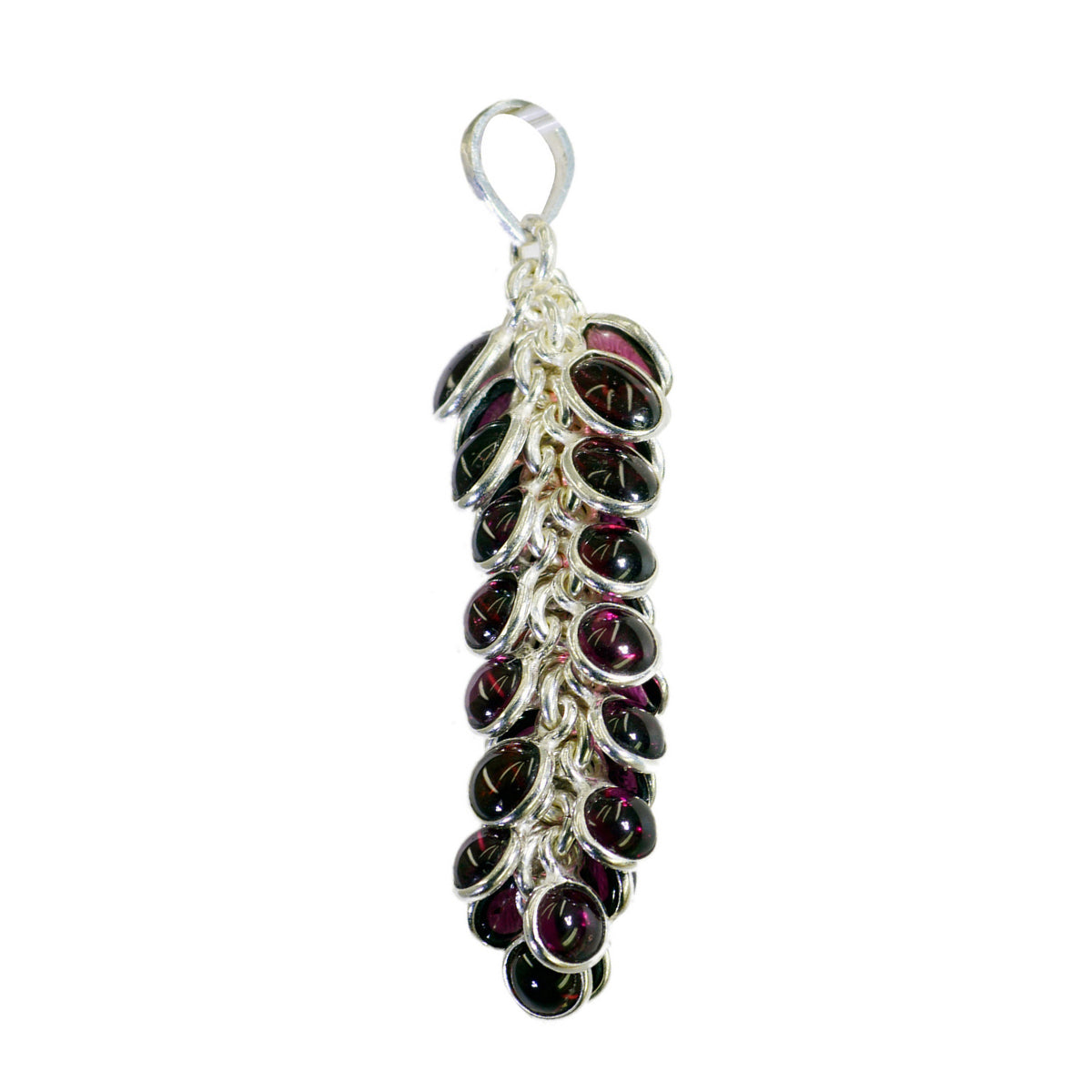 Julia Tiny Glamorous Pendant for Everyday Style Garnet Red Red
