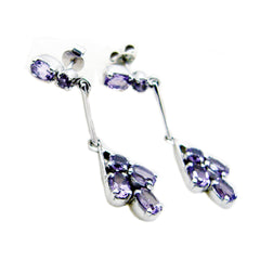Agnes Tiny Multiple Earrings with Amethyst Accents