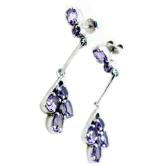 Agnes Tiny Multiple Earrings with Amethyst Accents