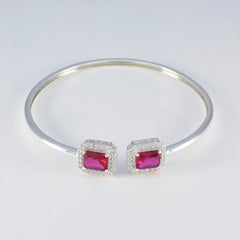 Mia Tiny Red Bangle Bracelet with Stunning Gemstone