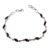 Ines Tiny Red Links Bracelet for Everyday Glam Garnet Red