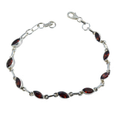 Ines Tiny Red Links Bracelet for Everyday Glam Garnet Red