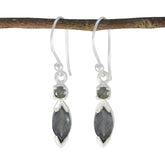 Mia Toi et Moi Dangle Earrings with Gemstone Accents Labradorite Gray Dangle